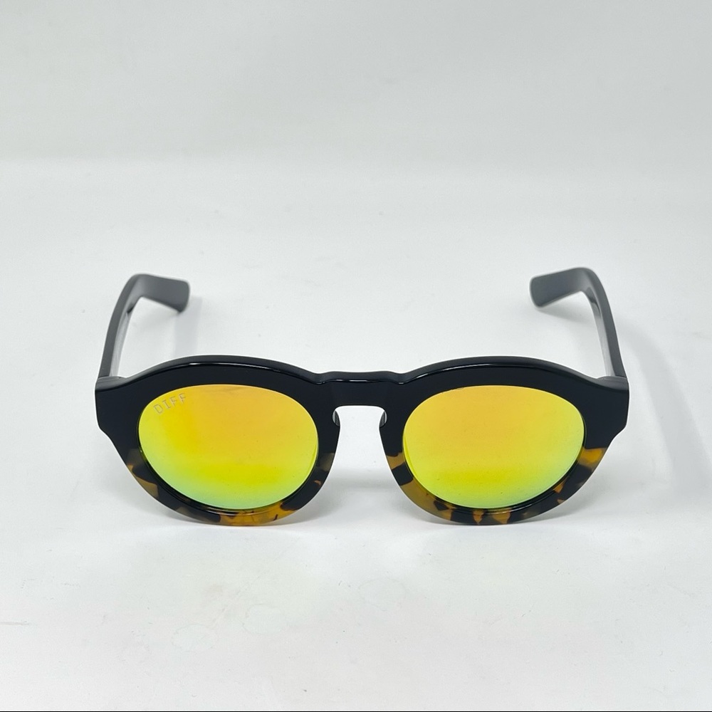 Diff Eyewear Sunglasses Dime Shiny Fire Gold Lens… - image 2
